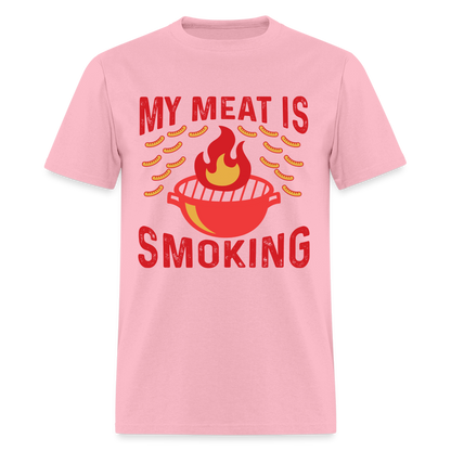 My Meat Is Smoking T-Shirt (BBQ) - pink