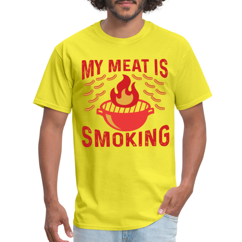 My Meat Is Smoking T-Shirt (BBQ) - yellow