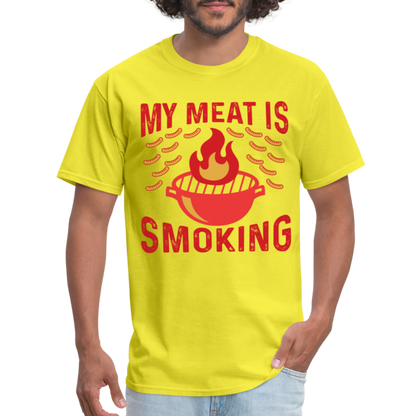 My Meat Is Smoking T-Shirt (BBQ) - yellow