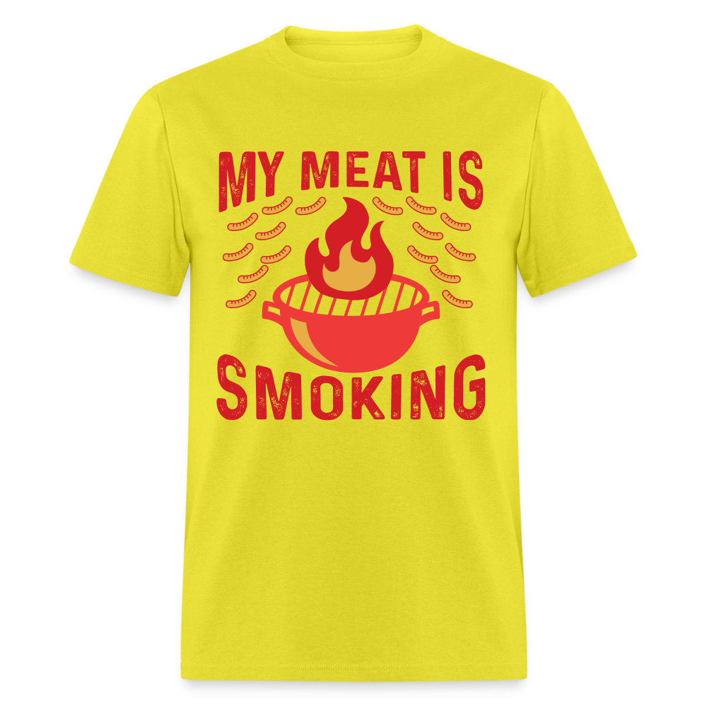 My Meat Is Smoking T-Shirt (BBQ) - yellow