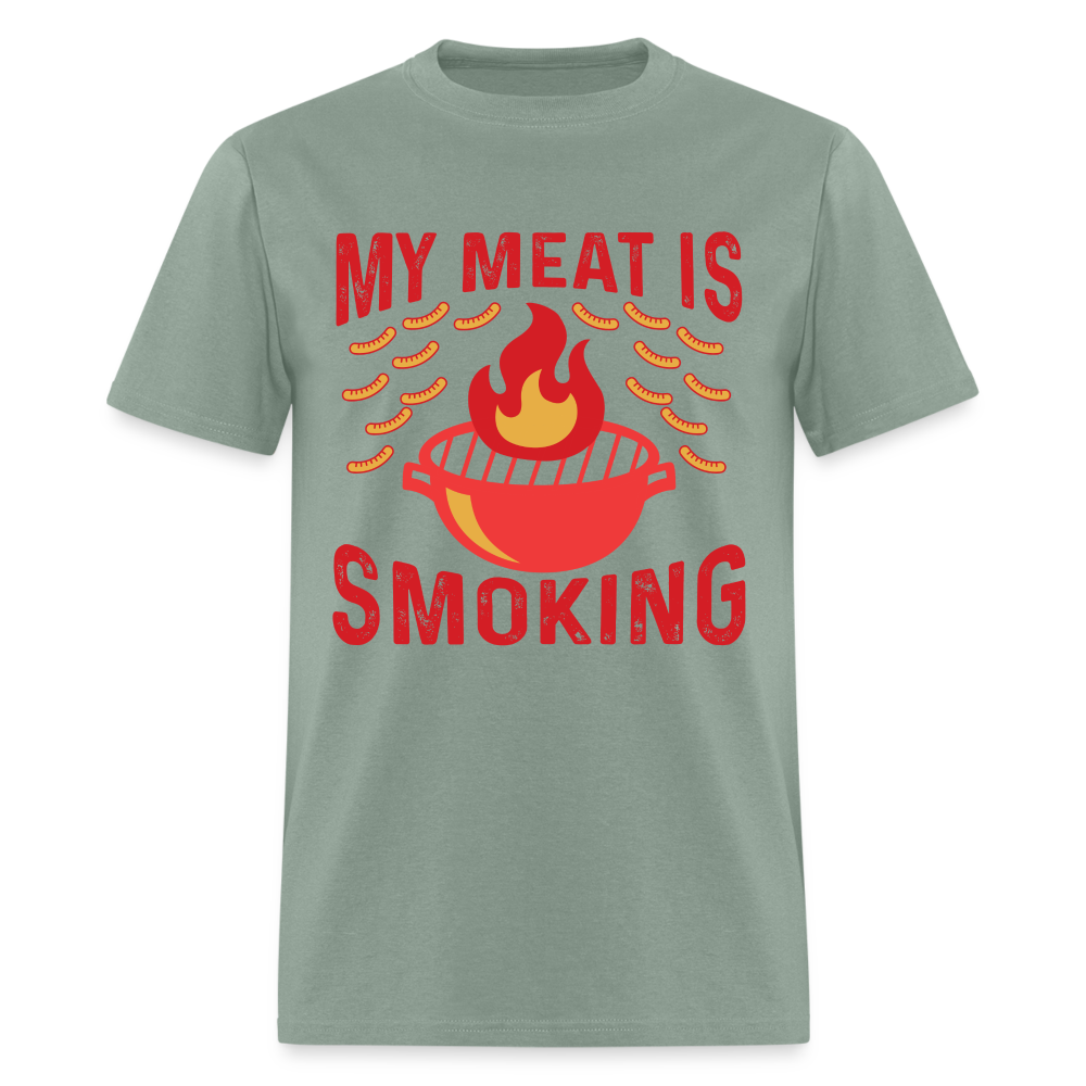 My Meat Is Smoking T-Shirt (BBQ) - sage