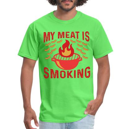 My Meat Is Smoking T-Shirt (BBQ) - kiwi