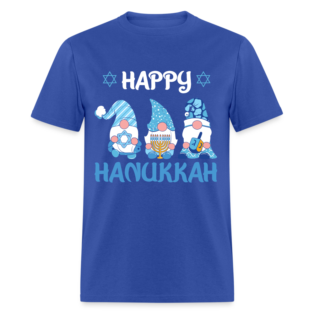 Happy Hanukkah T-Shirt (Jewish - Gnome) - royal blue