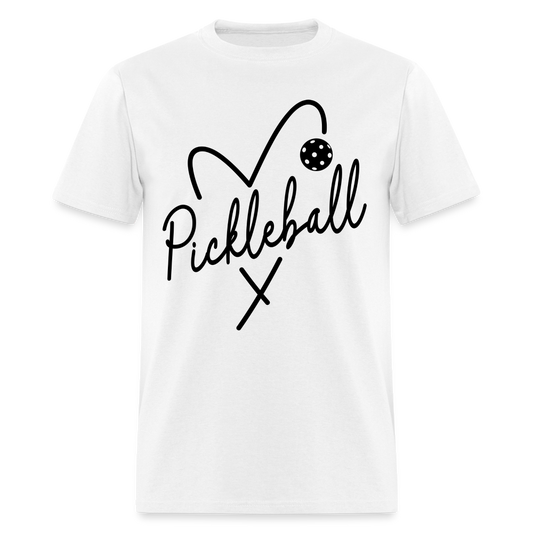 Heart Pickleball T-Shirt - white