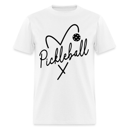 Heart Pickleball T-Shirt - white