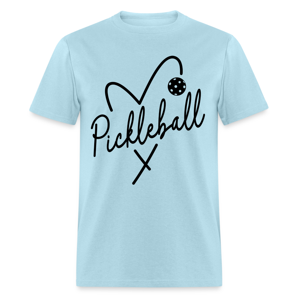 Heart Pickleball T-Shirt - powder blue