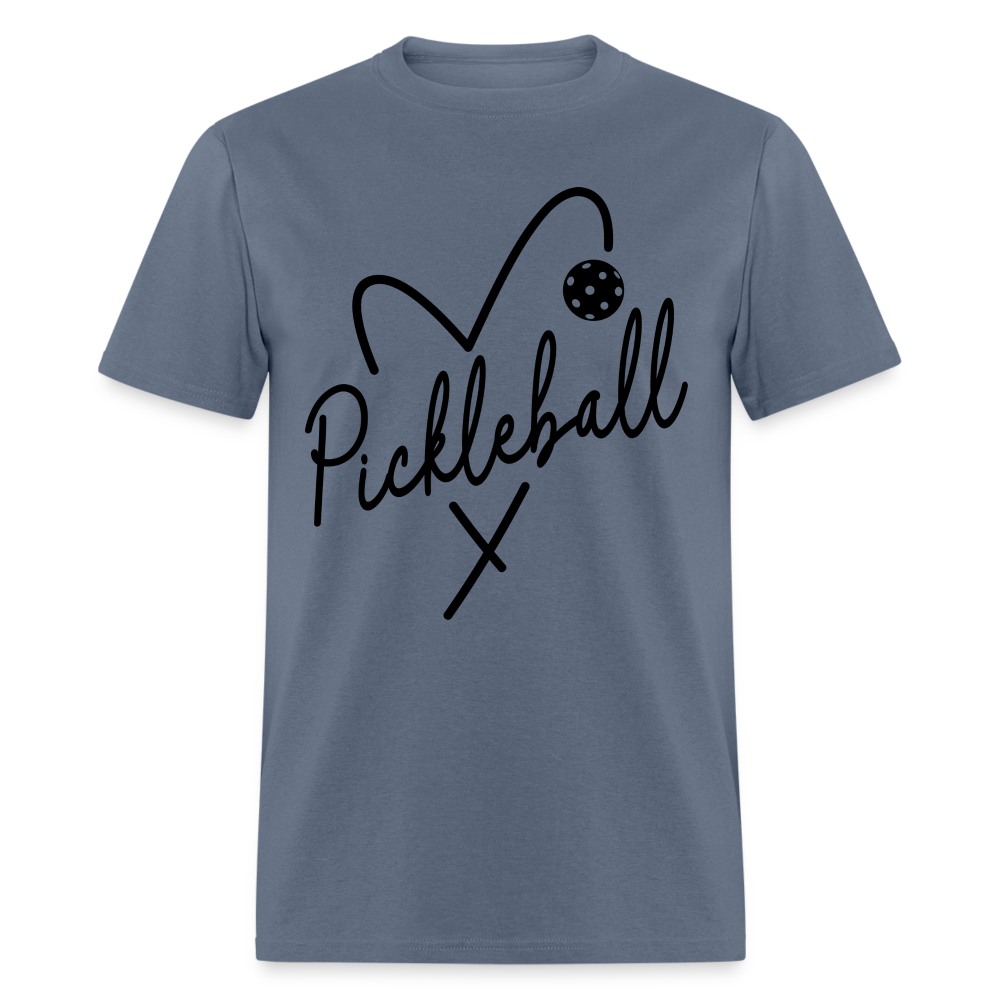 Heart Pickleball T-Shirt - denim