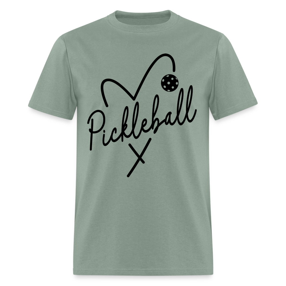 Heart Pickleball T-Shirt - sage