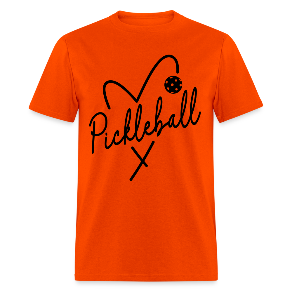 Heart Pickleball T-Shirt - orange