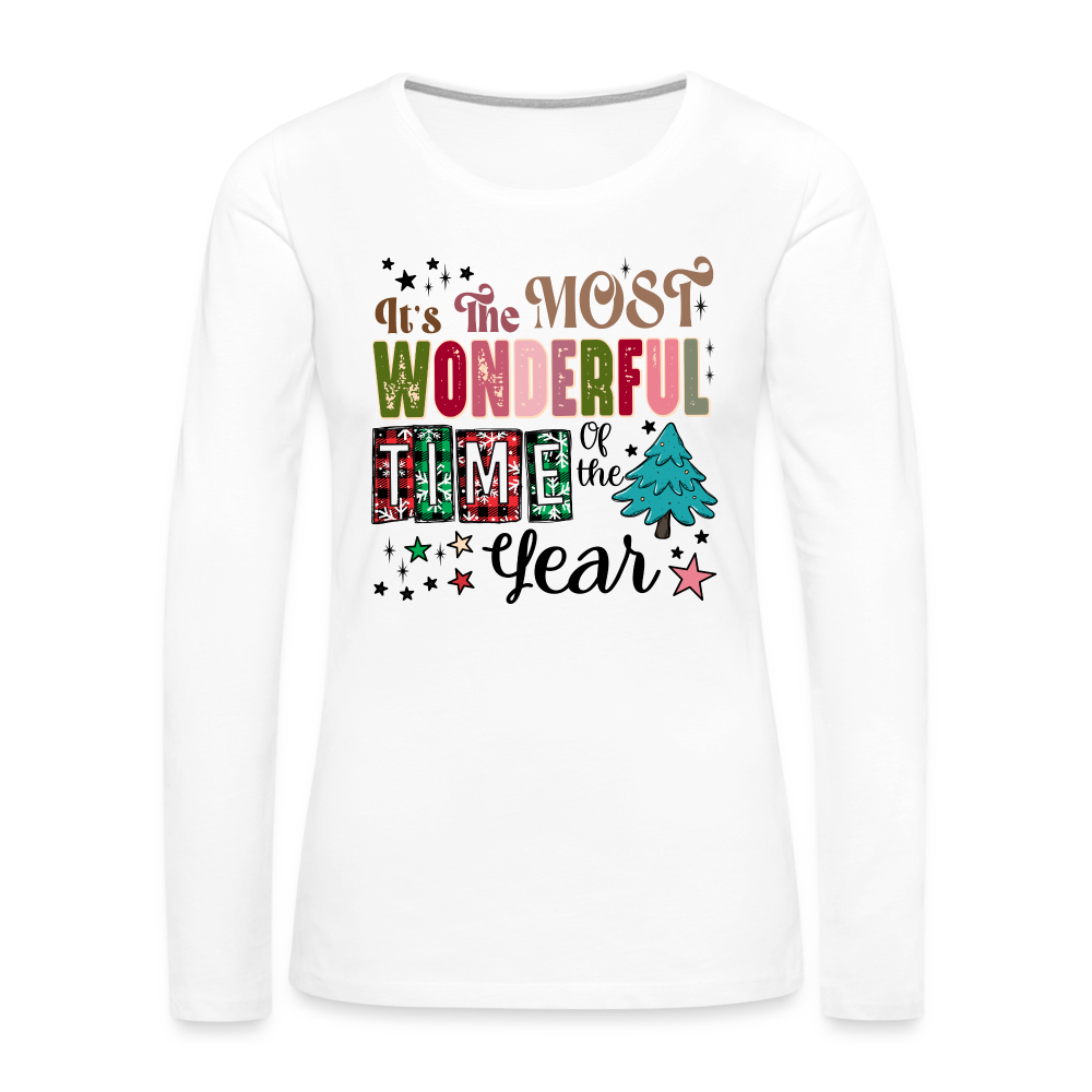 It's The Most Wonderful Time of the Year - Women's Premium Long Sleeve T-Shirt (Christmas) - white