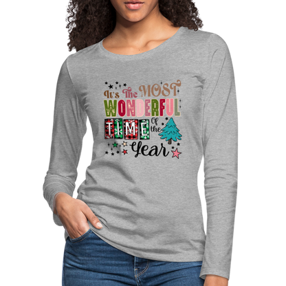 It's The Most Wonderful Time of the Year - Women's Premium Long Sleeve T-Shirt (Christmas) - heather gray