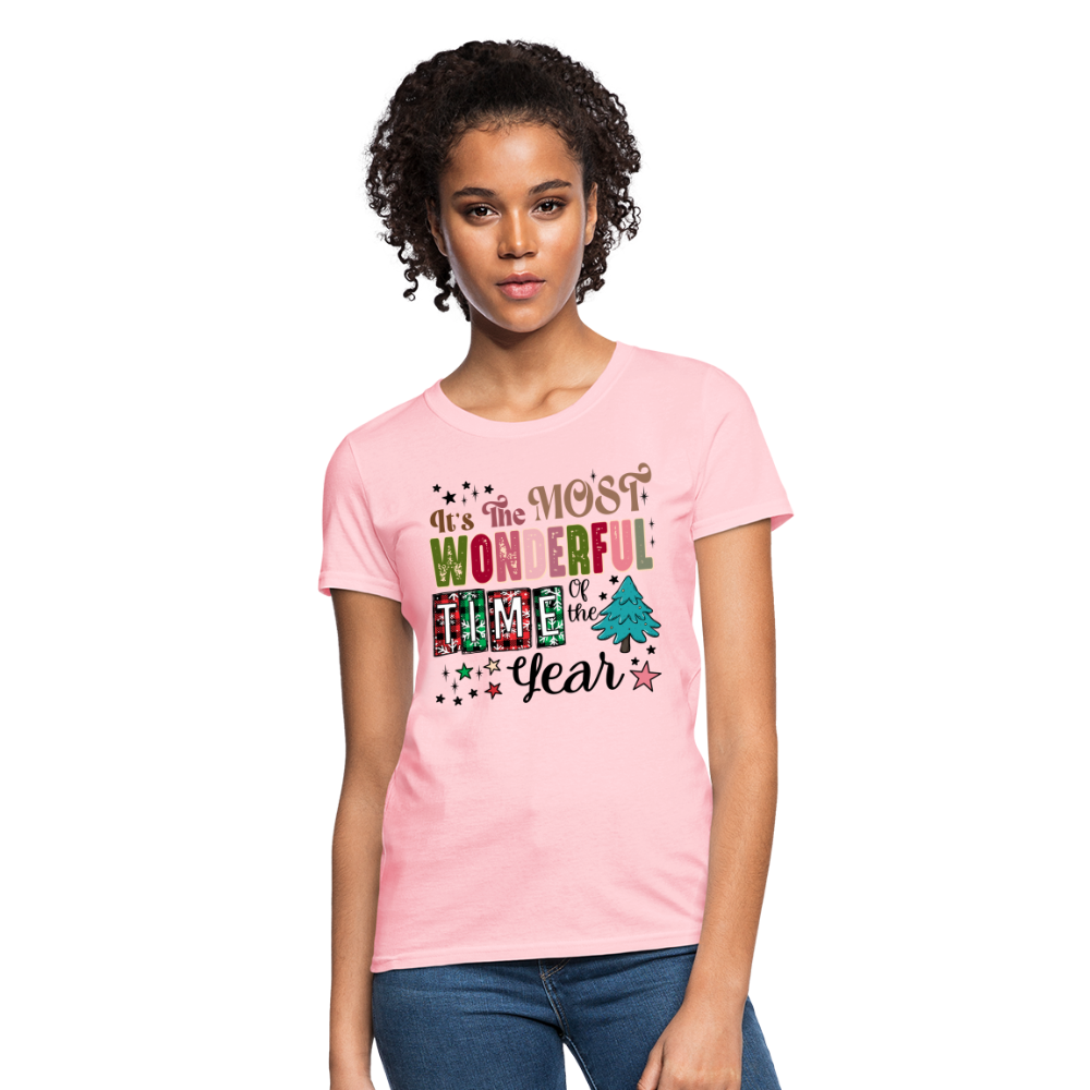 It's The Most Wonderful Time of the Year - Women's T-Shirt (Chirstmas) - pink