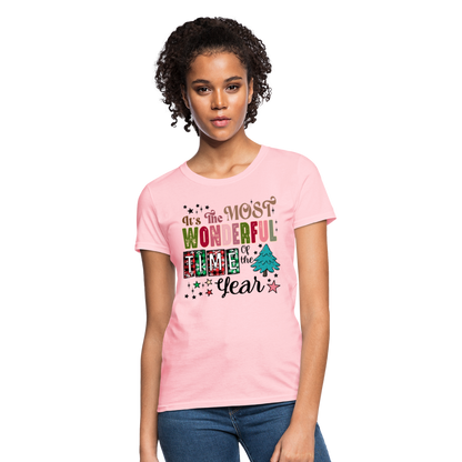 It's The Most Wonderful Time of the Year - Women's T-Shirt (Chirstmas) - pink
