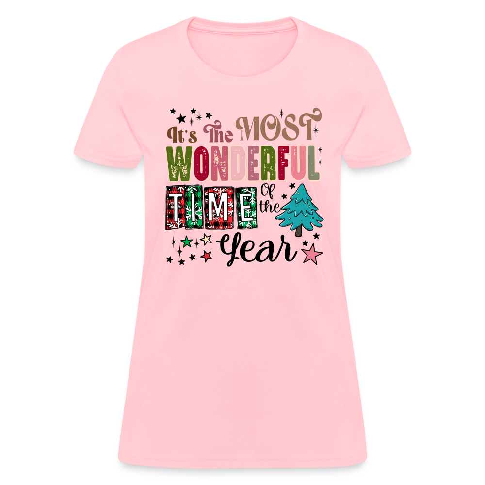 It's The Most Wonderful Time of the Year - Women's T-Shirt (Chirstmas) - pink