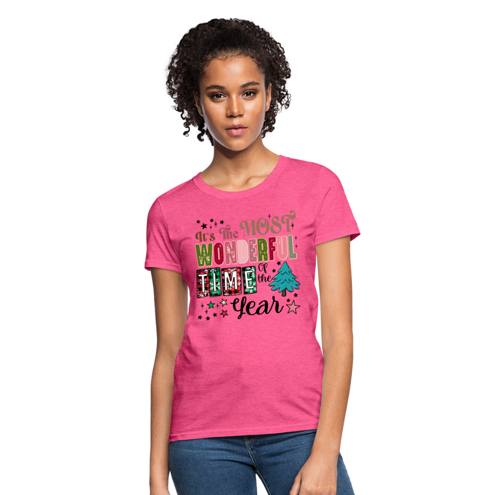 It's The Most Wonderful Time of the Year - Women's T-Shirt (Chirstmas) - heather pink