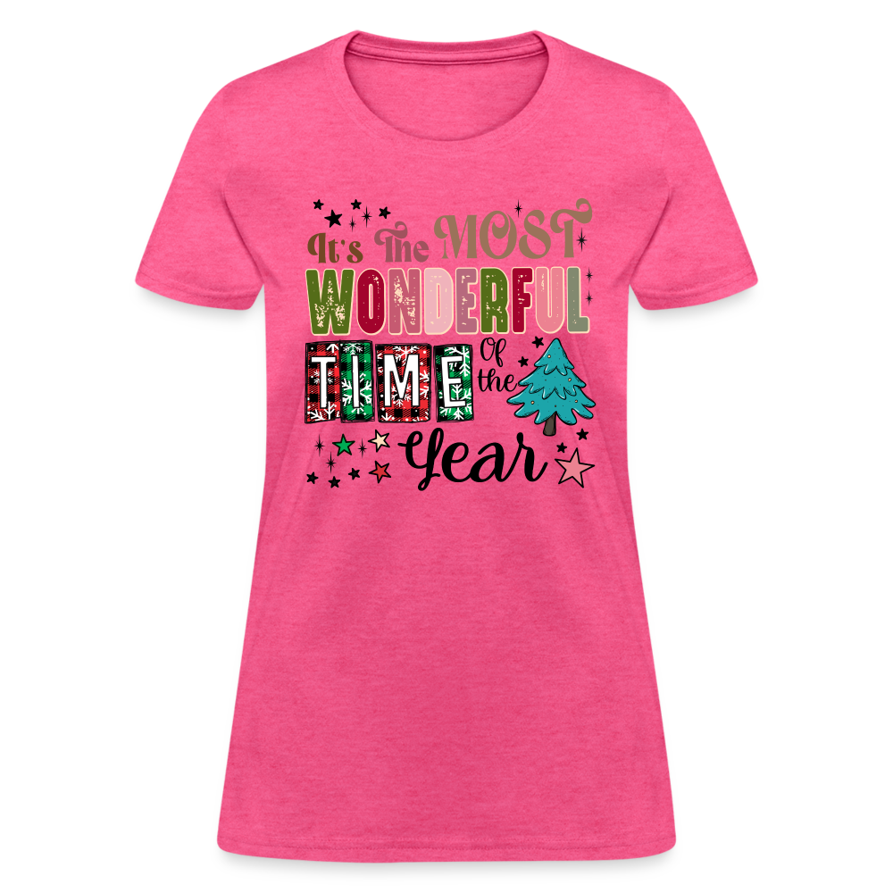It's The Most Wonderful Time of the Year - Women's T-Shirt (Chirstmas) - heather pink