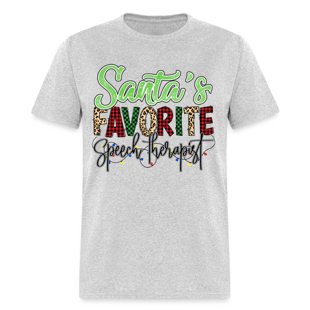 Santa's Favorite Speech Therapist - Unisex Classic T-Shirt - heather gray