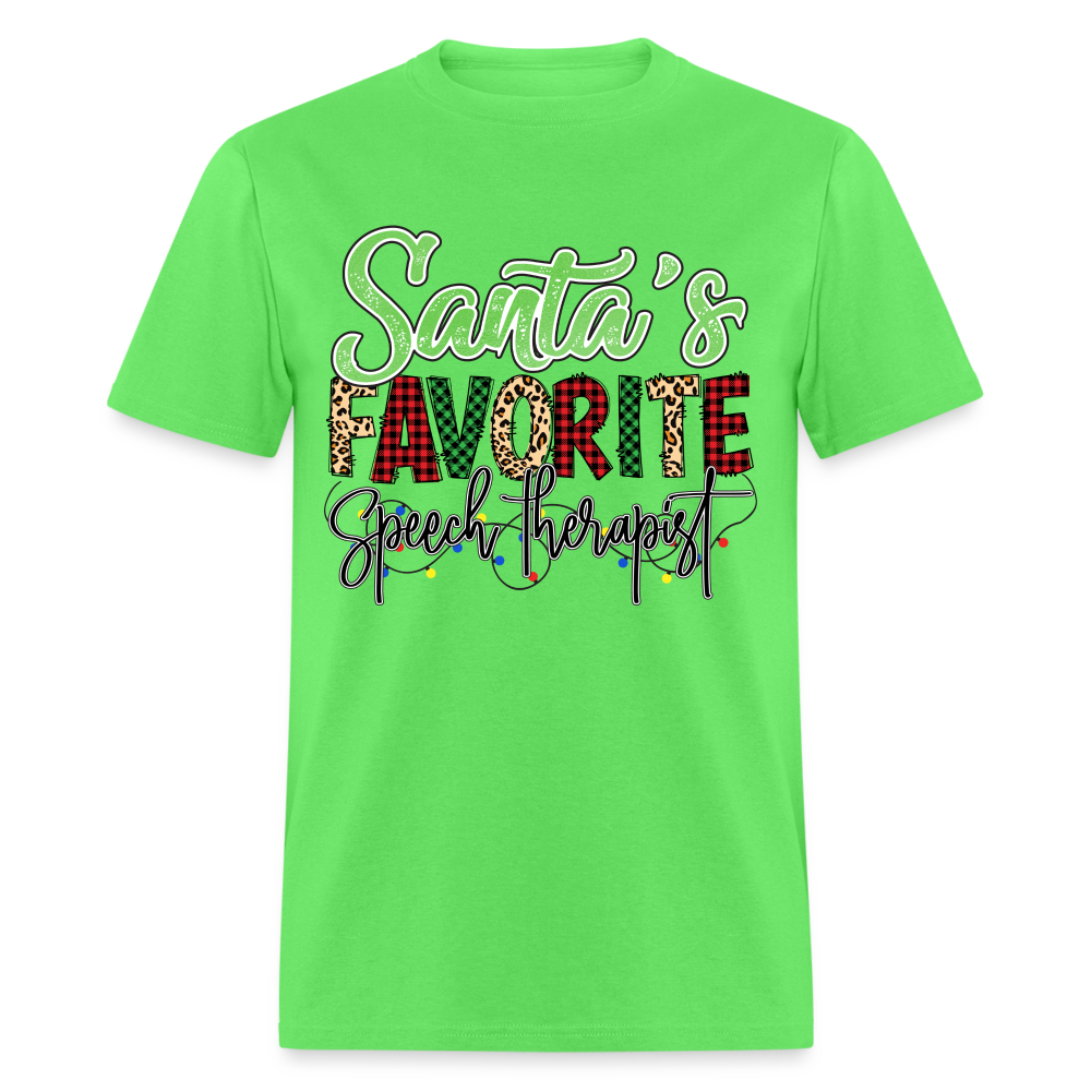 Santa's Favorite Speech Therapist - Unisex Classic T-Shirt - kiwi