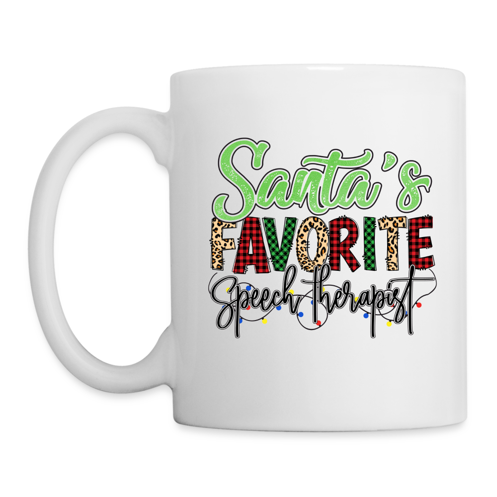 Santa's Favorite Speech Therapist - Coffee Mug (Christmas) - white