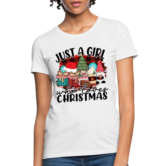 Just A Girl Who Loves Christmas - Women's T-Shirt - white