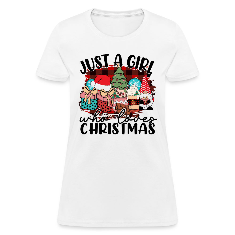Just A Girl Who Loves Christmas - Women's T-Shirt - white