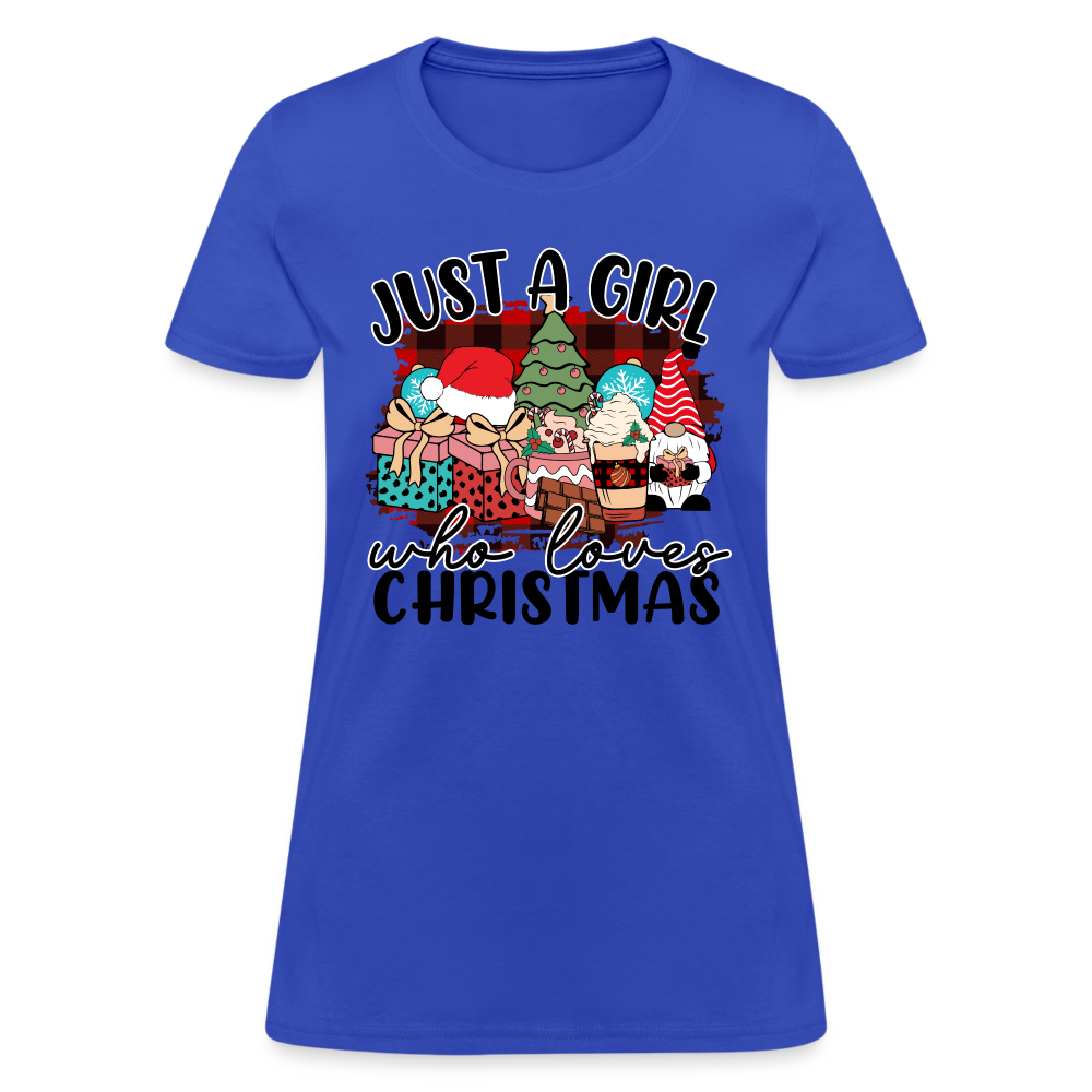 Just A Girl Who Loves Christmas - Women's T-Shirt - royal blue