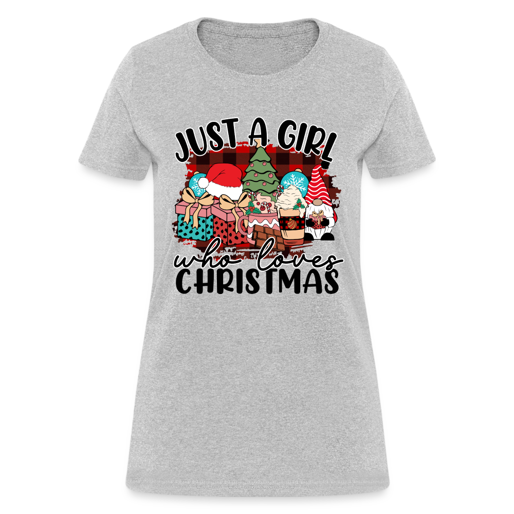 Just A Girl Who Loves Christmas - Women's T-Shirt - heather gray