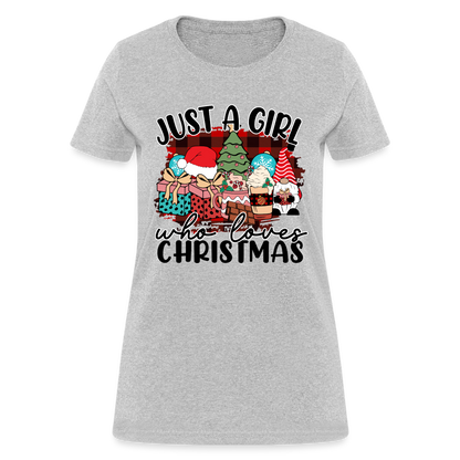 Just A Girl Who Loves Christmas - Women's T-Shirt - heather gray