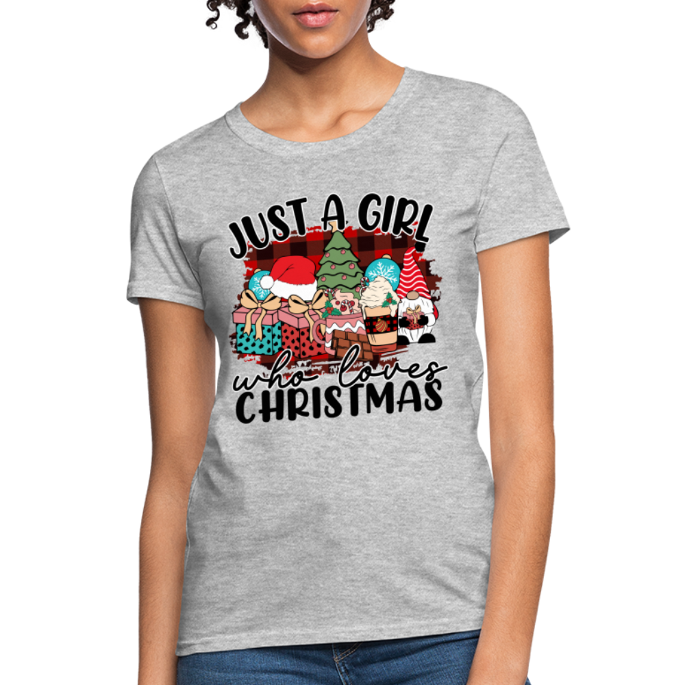 Just A Girl Who Loves Christmas - Women's T-Shirt - heather gray