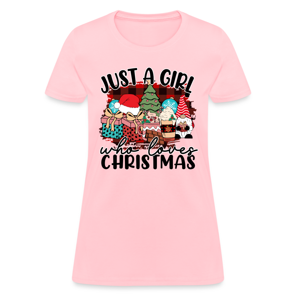 Just A Girl Who Loves Christmas - Women's T-Shirt - pink