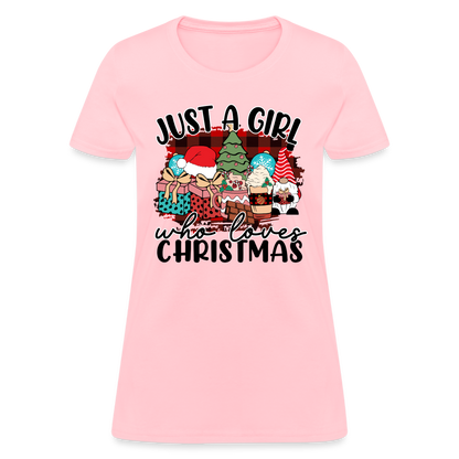 Just A Girl Who Loves Christmas - Women's T-Shirt - pink