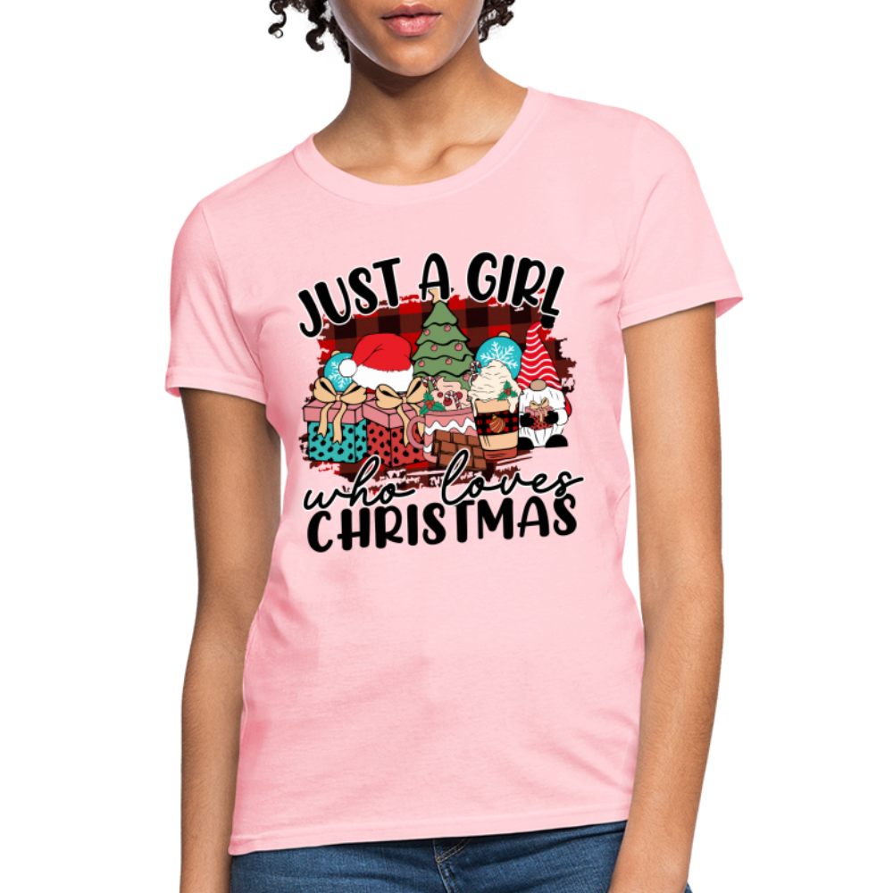 Just A Girl Who Loves Christmas - Women's T-Shirt - pink