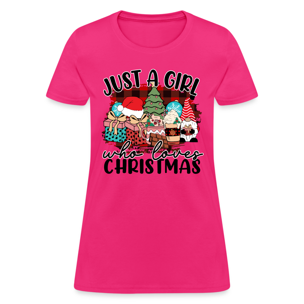 Just A Girl Who Loves Christmas - Women's T-Shirt - fuchsia