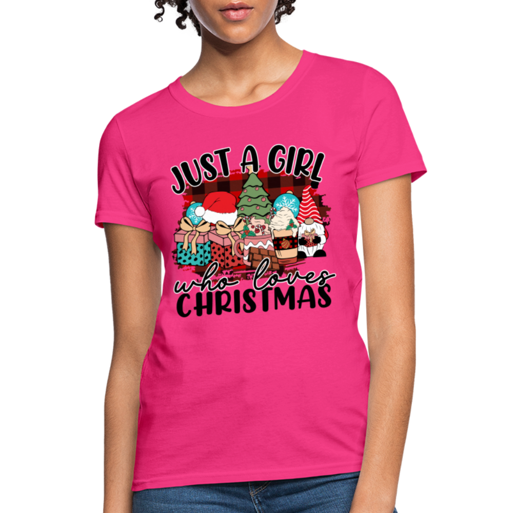 Just A Girl Who Loves Christmas - Women's T-Shirt - fuchsia