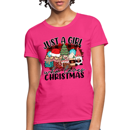 Just A Girl Who Loves Christmas - Women's T-Shirt - fuchsia