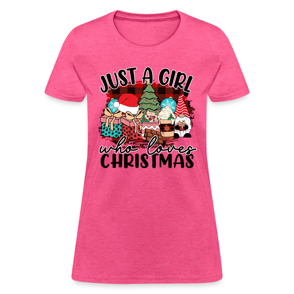 Just A Girl Who Loves Christmas - Women's T-Shirt - heather pink