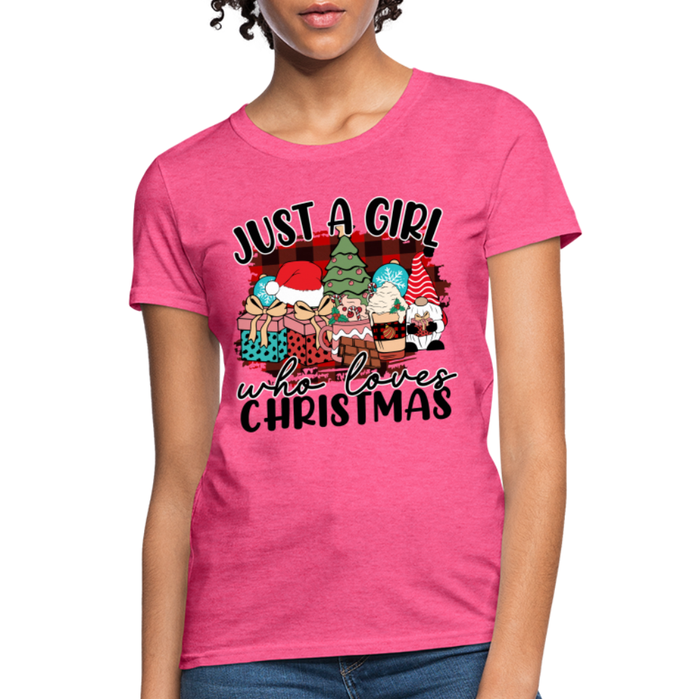 Just A Girl Who Loves Christmas - Women's T-Shirt - heather pink