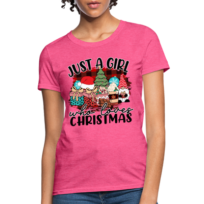 Just A Girl Who Loves Christmas - Women's T-Shirt - heather pink