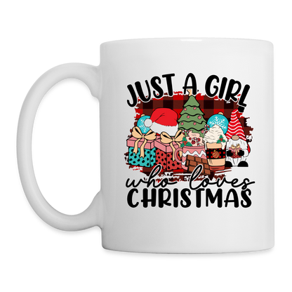 Just A Girl Who Loves Christmas - Coffee Mug - white