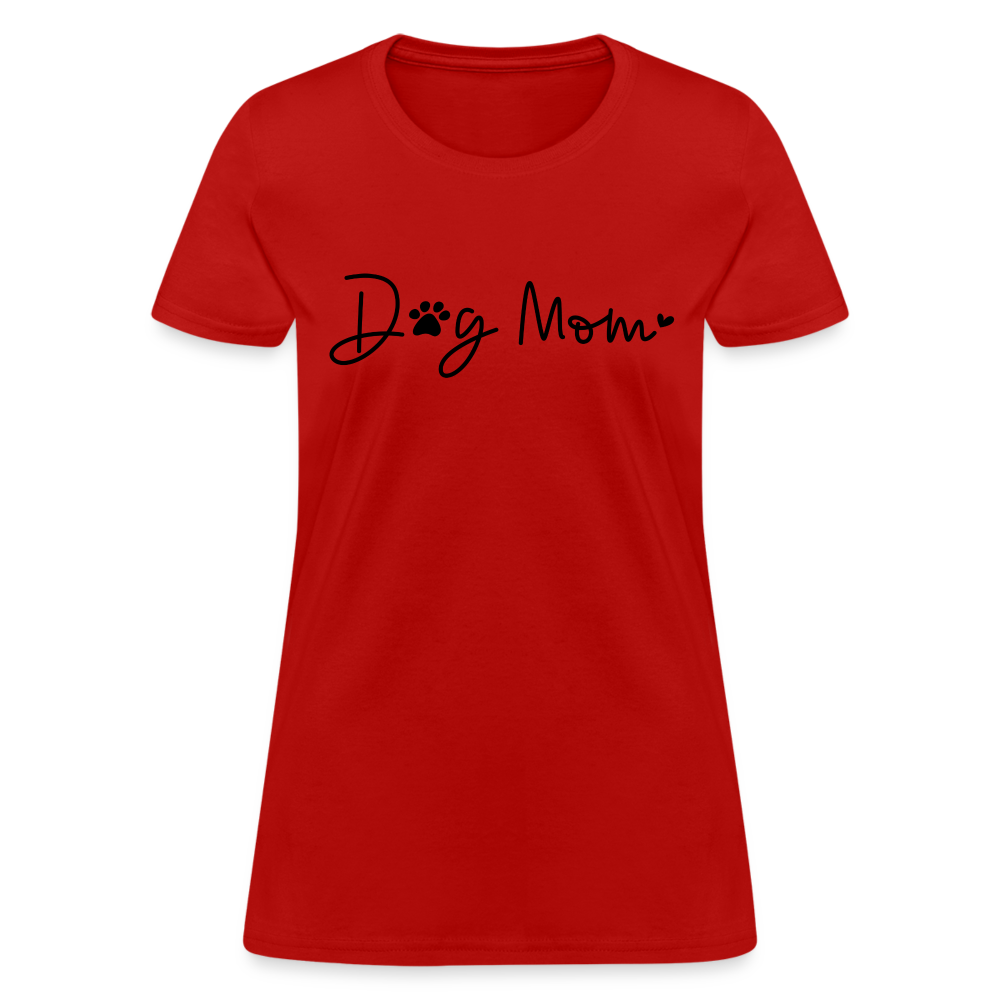 Dog Mom (Women's T-Shirt) - red