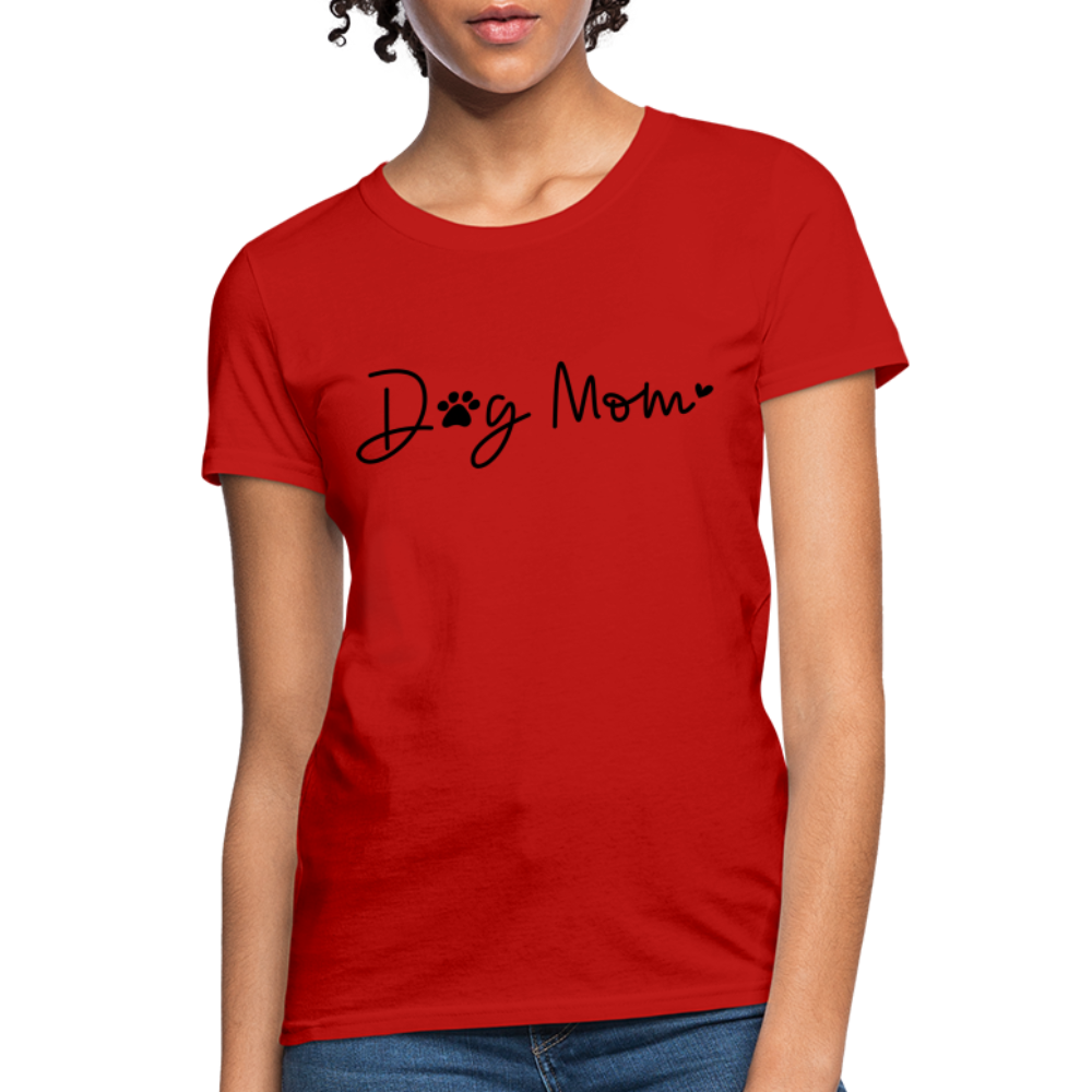 Dog Mom (Women's T-Shirt) - red