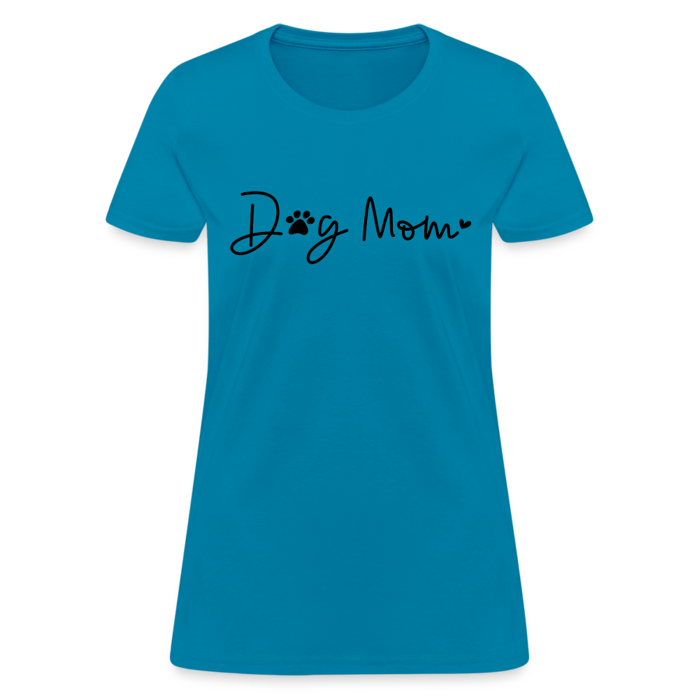 Dog Mom (Women's T-Shirt) - turquoise