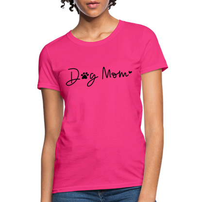 Dog Mom (Women's T-Shirt) - fuchsia