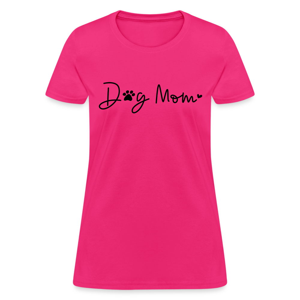 Dog Mom (Women's T-Shirt) - fuchsia