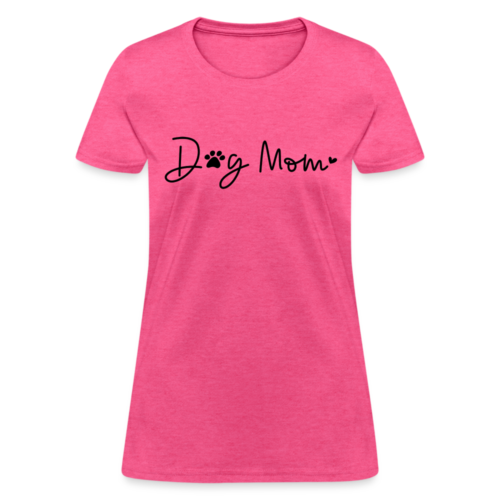 Dog Mom (Women's T-Shirt) - heather pink