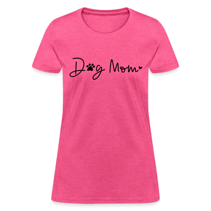 Dog Mom (Women's T-Shirt) - heather pink