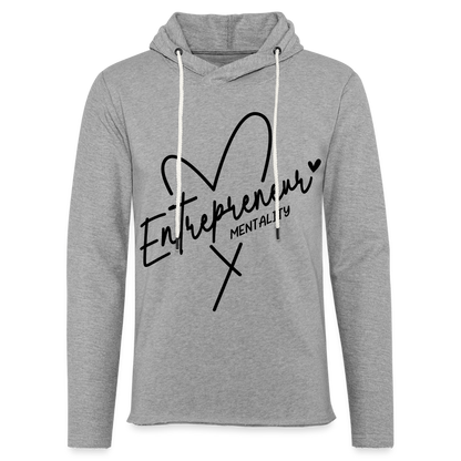 Entrepreneur Mentality Terry Hoodie (Black Letters) - heather gray