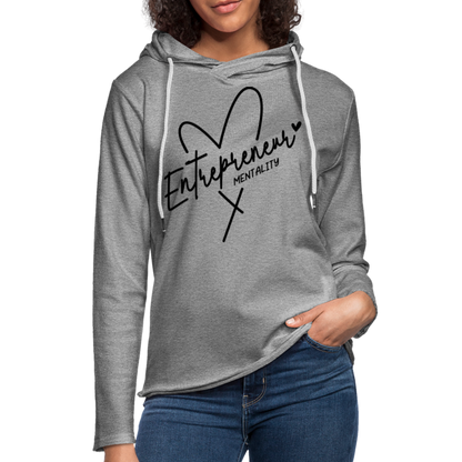 Entrepreneur Mentality Terry Hoodie (Black Letters) - heather gray