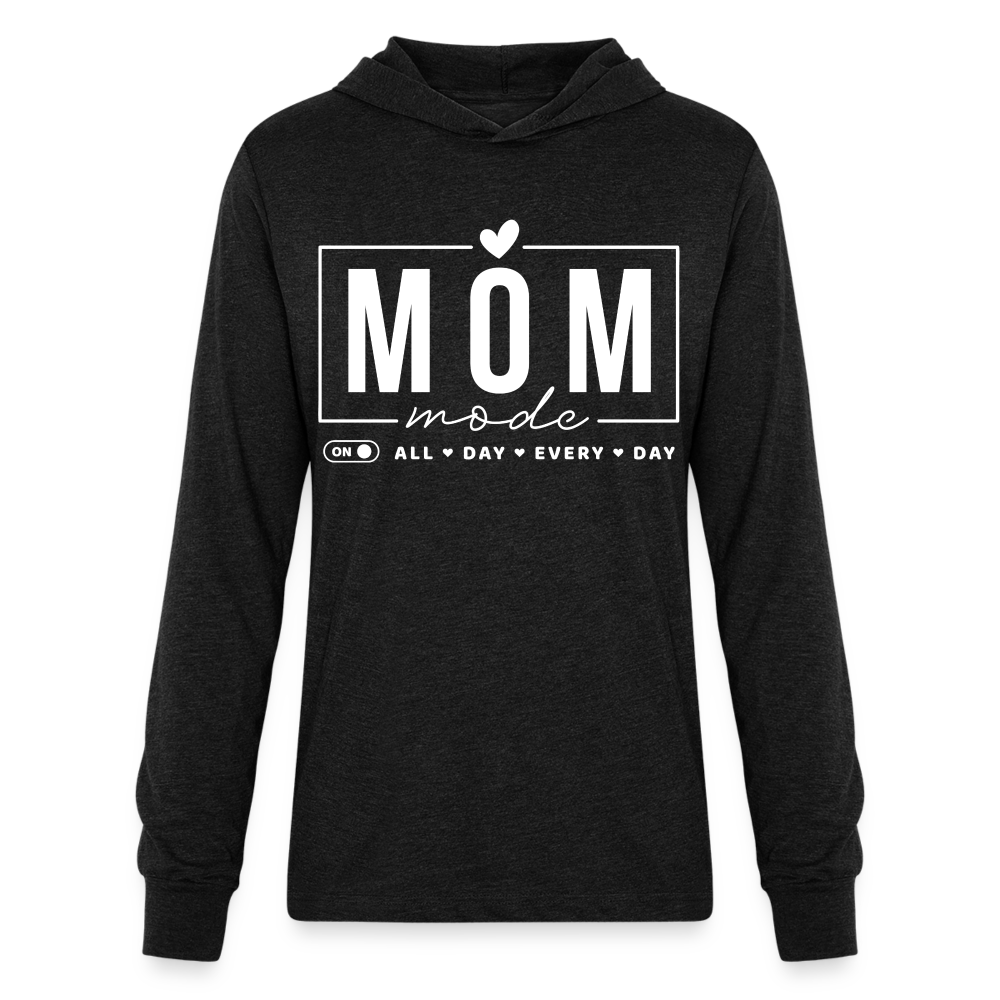 Unisex Long Sleeve Hoodie Shirt - heather black