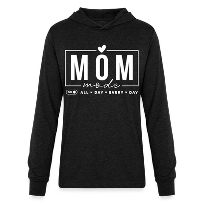 Unisex Long Sleeve Hoodie Shirt - heather black